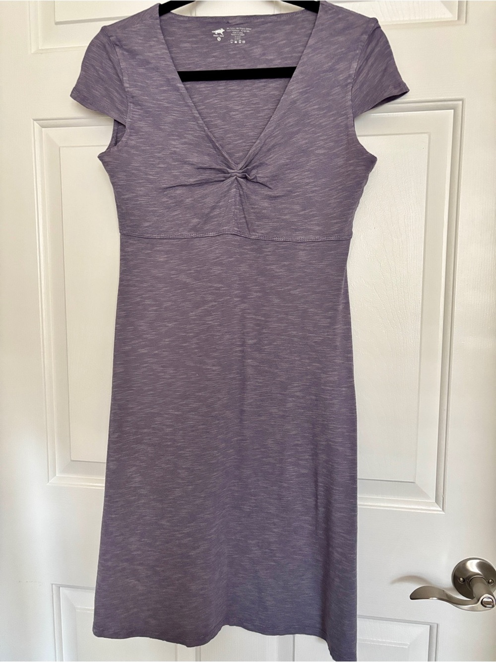 Toad & Co Marie Dress Tencel Cotton Twist-Front Casual Dress - Lavender